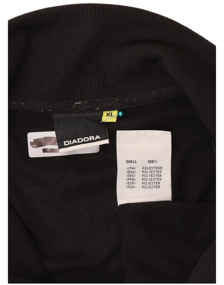 Diadora Mens Tracksuit Top Jacket XL Preto Poliéster