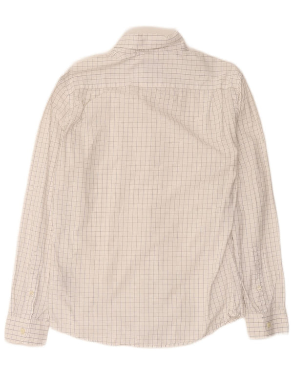 Camisa masculina Dockers médio off white algodão xadrez