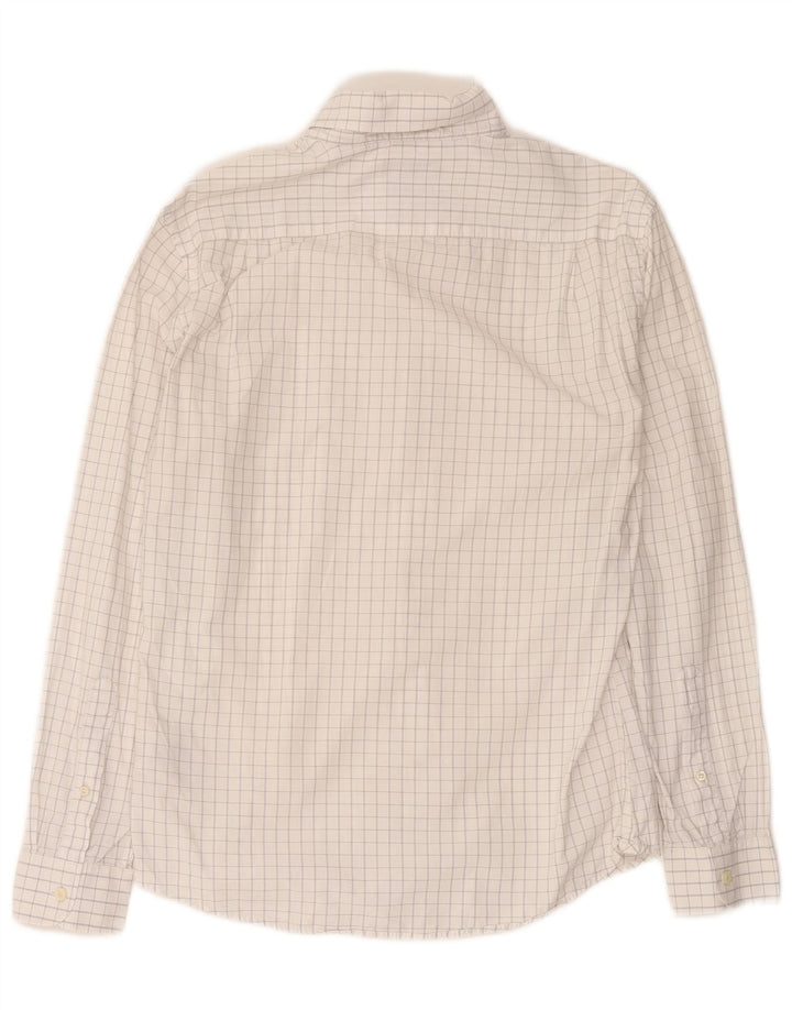 Camisa masculina Dockers médio off white algodão xadrez