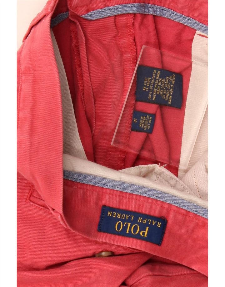POLO RALPH LAUREN Mens Chino Shorts W31 Médio Algodão Vermelho