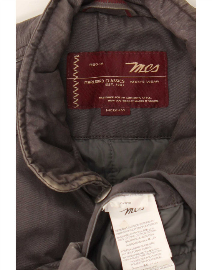 Jaqueta corta-vento masculina Marlboro Classics UK 38 Algodão cinza médio