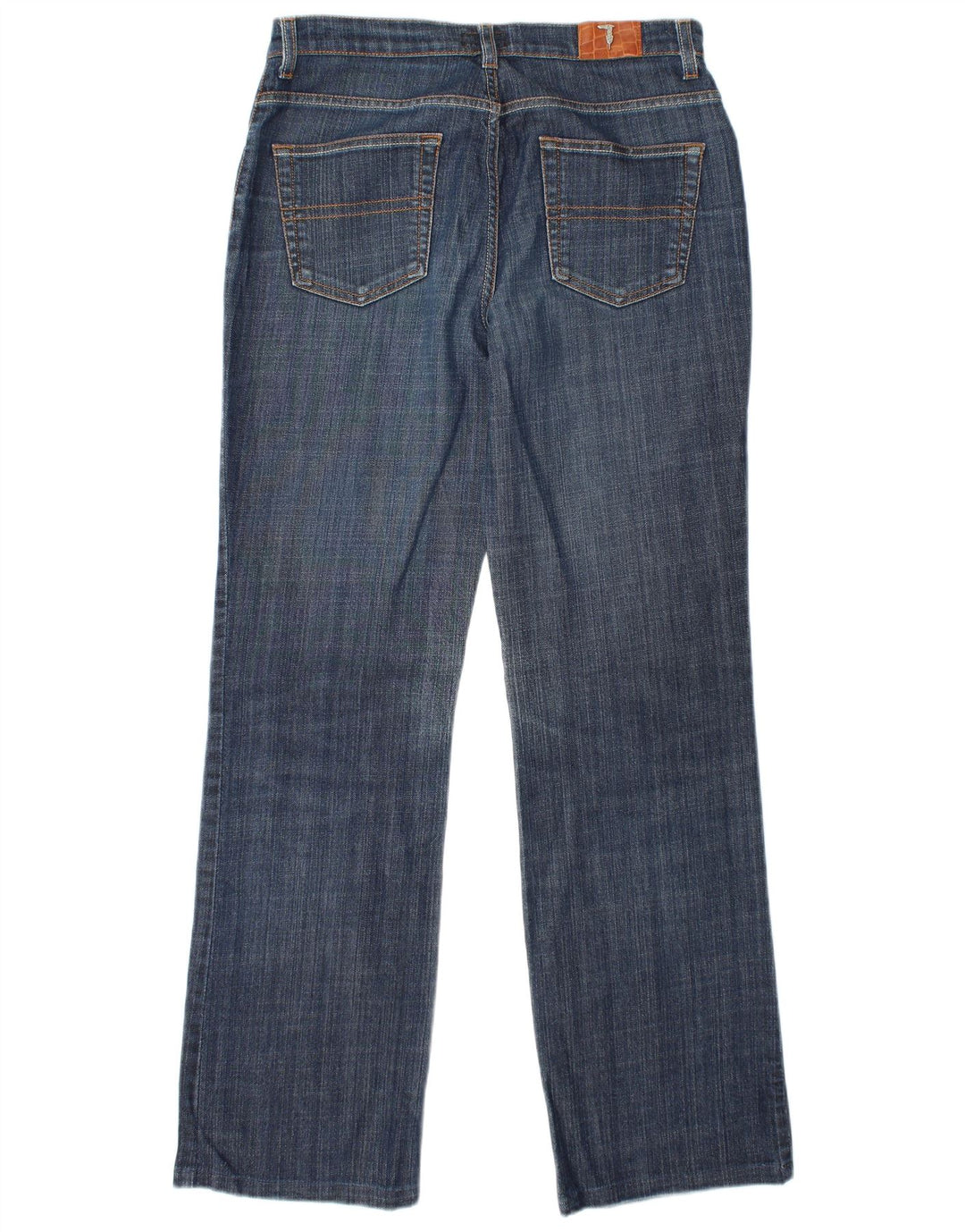 Jeans retos femininos TRUSSARDI W30 L31 algodão azul