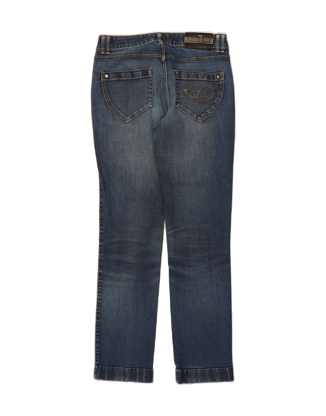 TRUSSARDI Womens Straight Jeans W27 L29 Blue Cotton Vintage Trussardi and Second-Hand Trussardi from Messina Hembry 