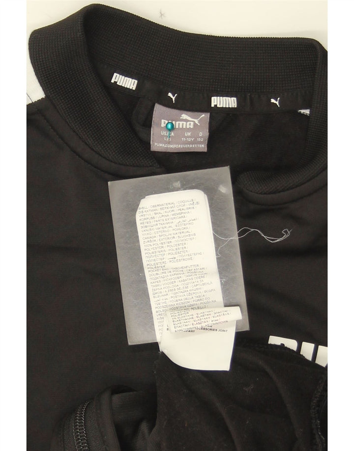 Jaqueta Puma Boys Graphic Tracksuit Top 11-12 Anos Preto Colorblock