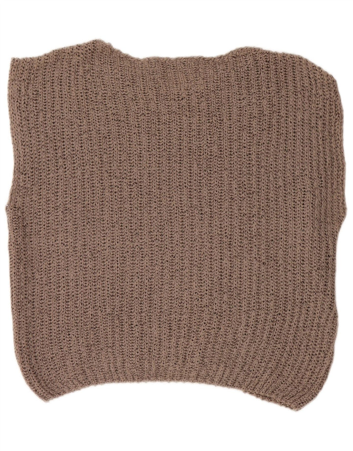 Zara Womens Oversized Vest Tank Top Reino Unido 10 Pequeno Bege