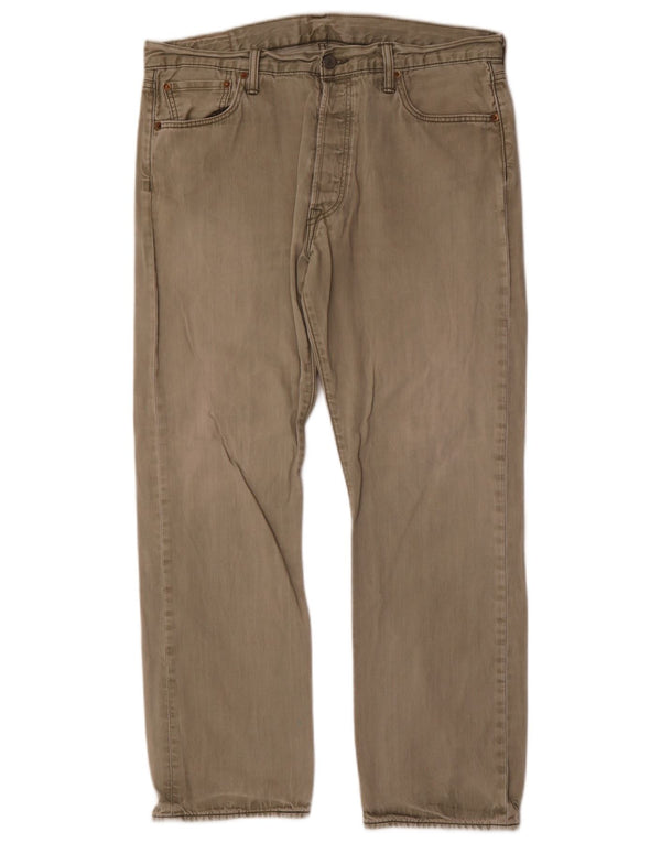 Calça Levi's Masculina 501 Reta Casual W36 L30 Algodão Cáqui