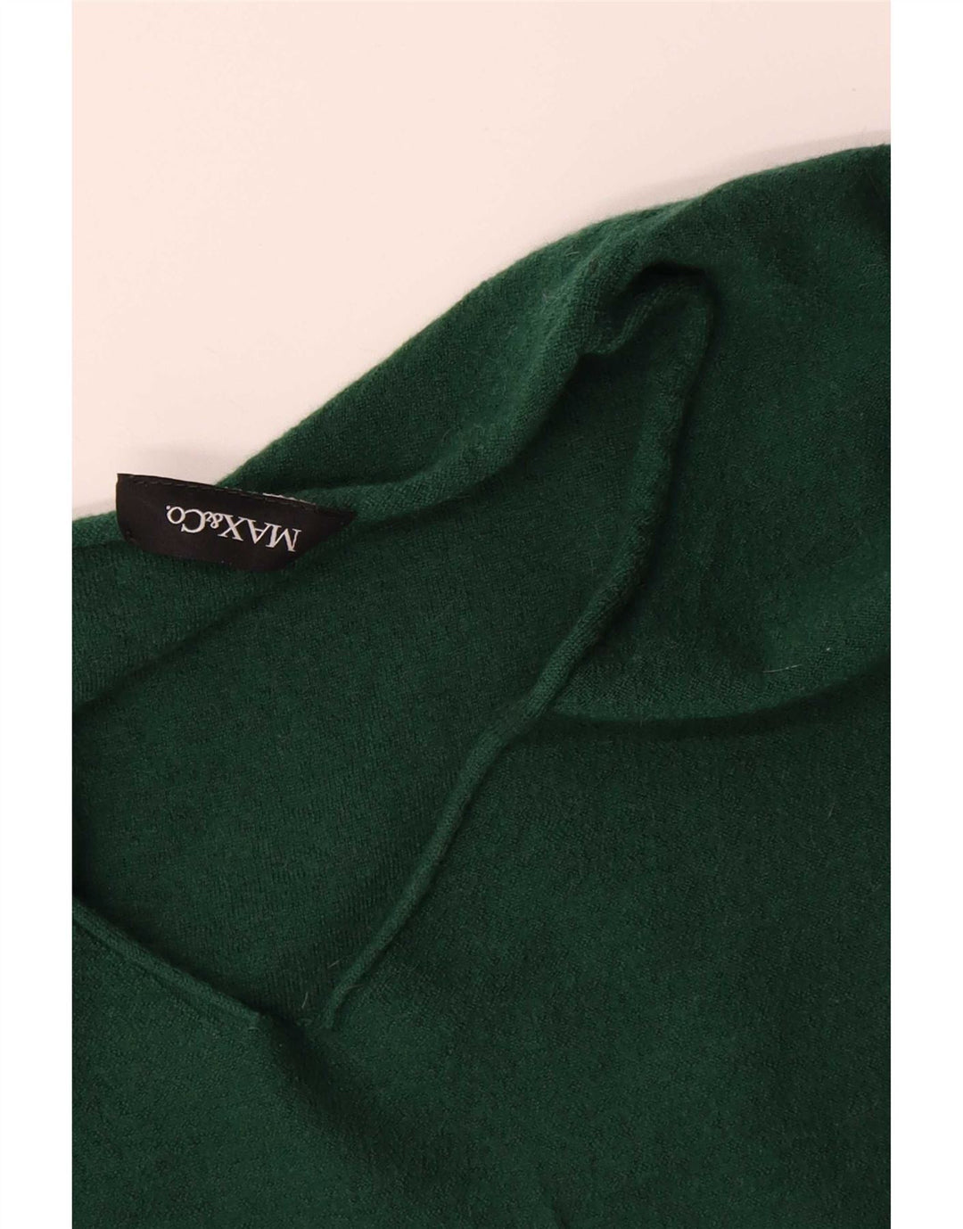 Suéter feminino Max & Co. com decote em V Reino Unido 10 pequeno verde