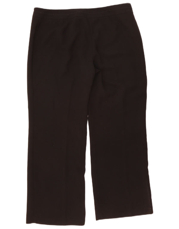 Calça feminina reta casual Marks & Spencer UK 20 2XL W40 L30 preta