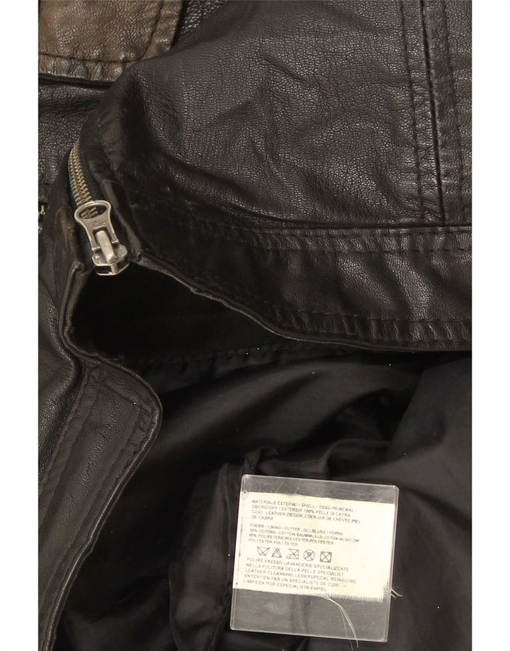 Jaqueta de couro masculina Metropolitan IT 52 XL couro preto