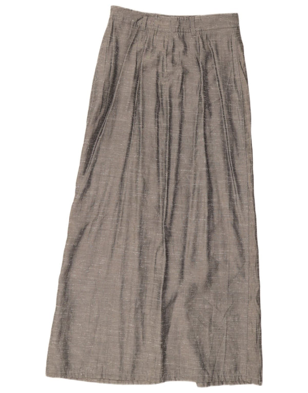 Saia maxi feminina vintage W28 cinza médio manchado
