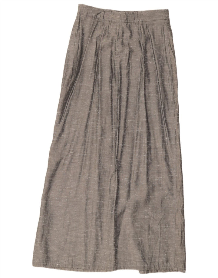 Saia maxi feminina vintage W28 cinza médio manchado