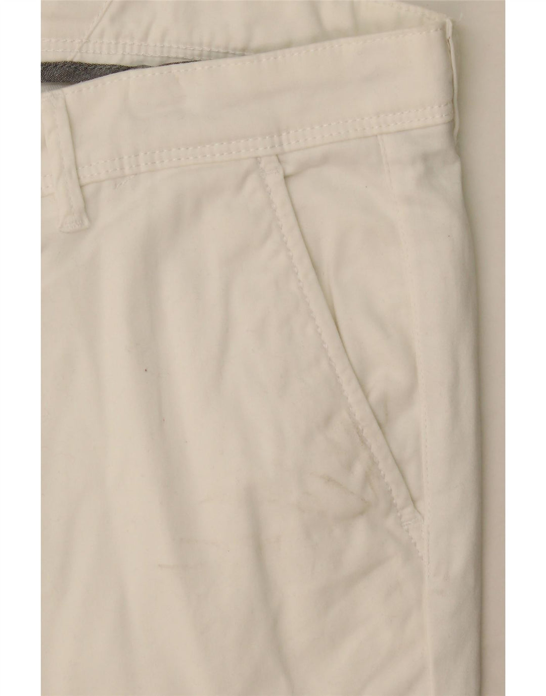 JACK & JONES Mens Chino Shorts Médio W32 Branco
