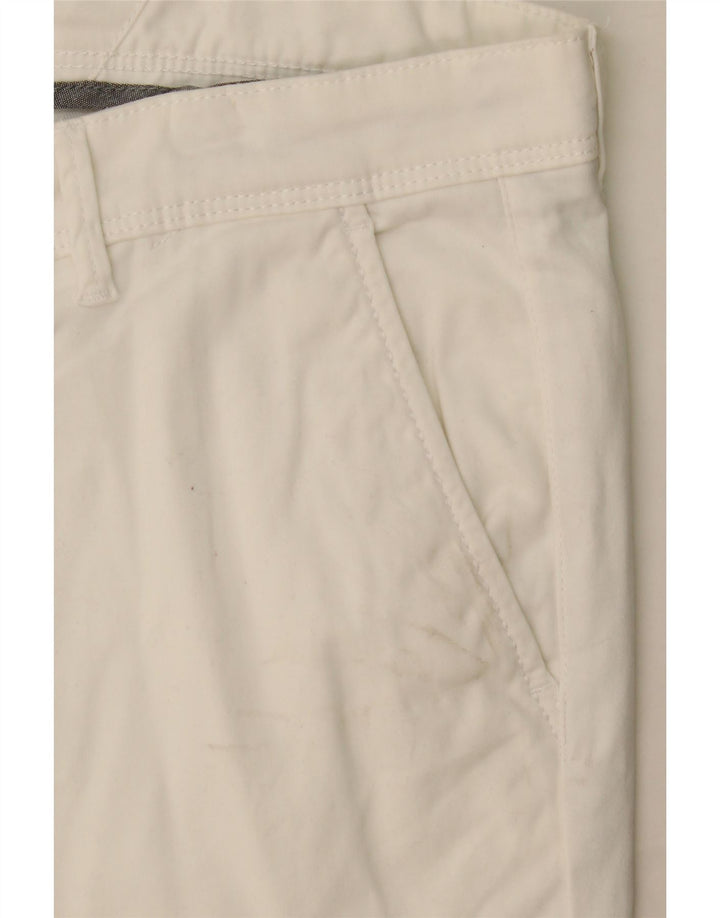 JACK & JONES Mens Chino Shorts Médio W32 Branco