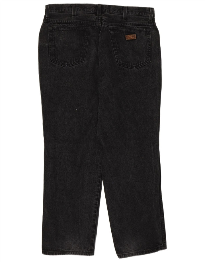 Wrangler Mens Straight Jeans W38 L30 Cinza Algodão