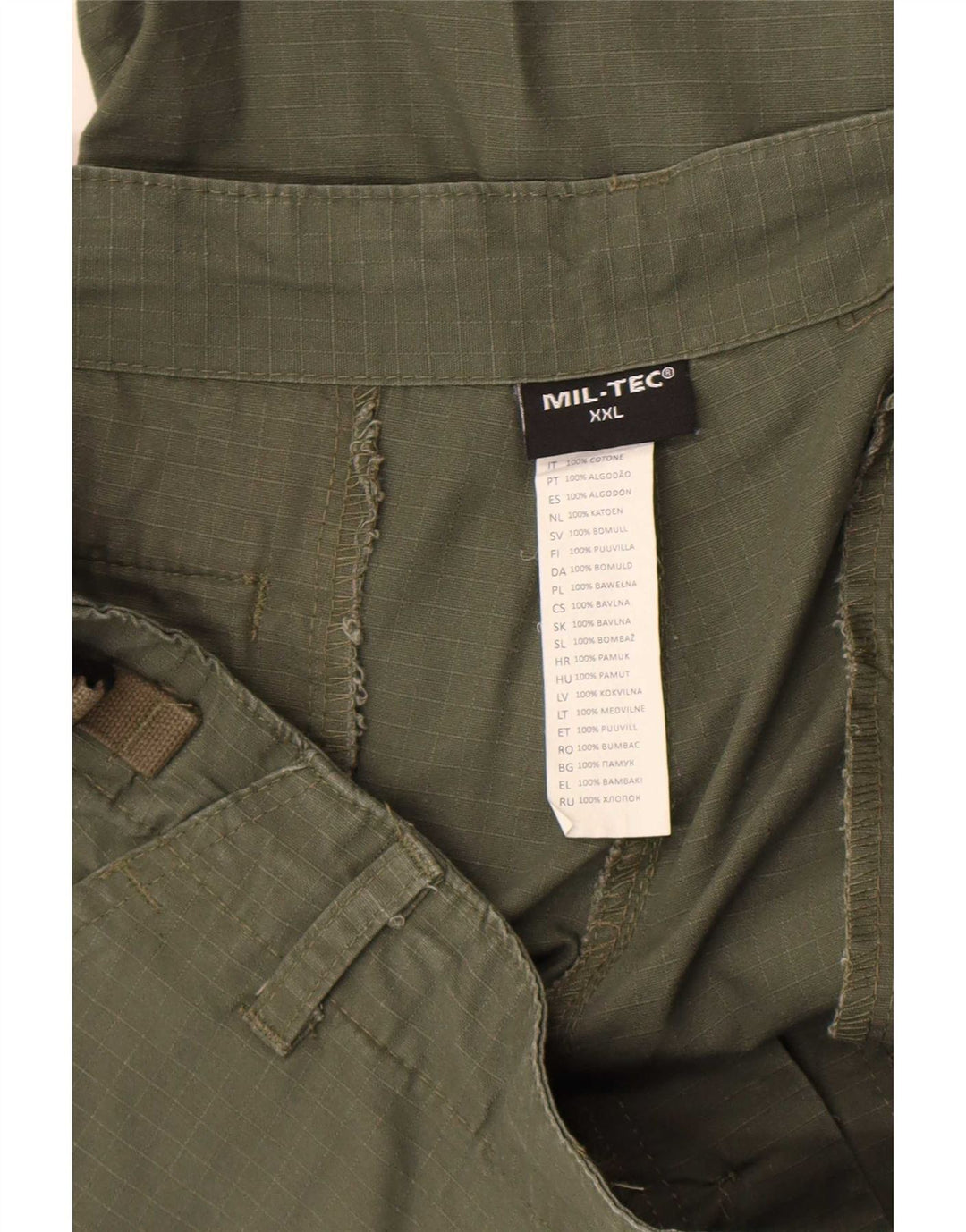 Shorts cargo masculino Mil-Tec 2XL W42 algodão cáqui