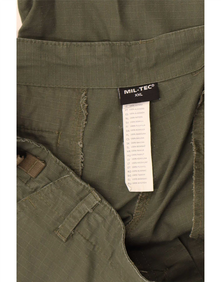 Shorts cargo masculino Mil-Tec 2XL W42 algodão cáqui