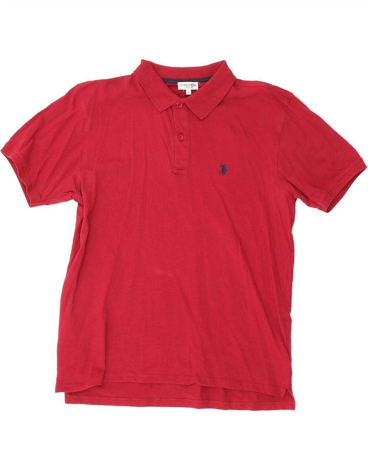 U.S. POLO ASSN. Mens Polo Shirt XL Red Cotton Vintage U.S. Polo Assn. and Second-Hand U.S. Polo Assn. from Messina Hembry 