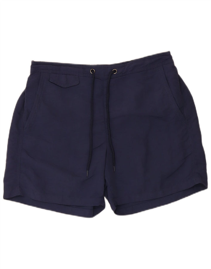 Shorts de natação masculino Ted Baker tamanho 4 grande azul marinho poliamida
