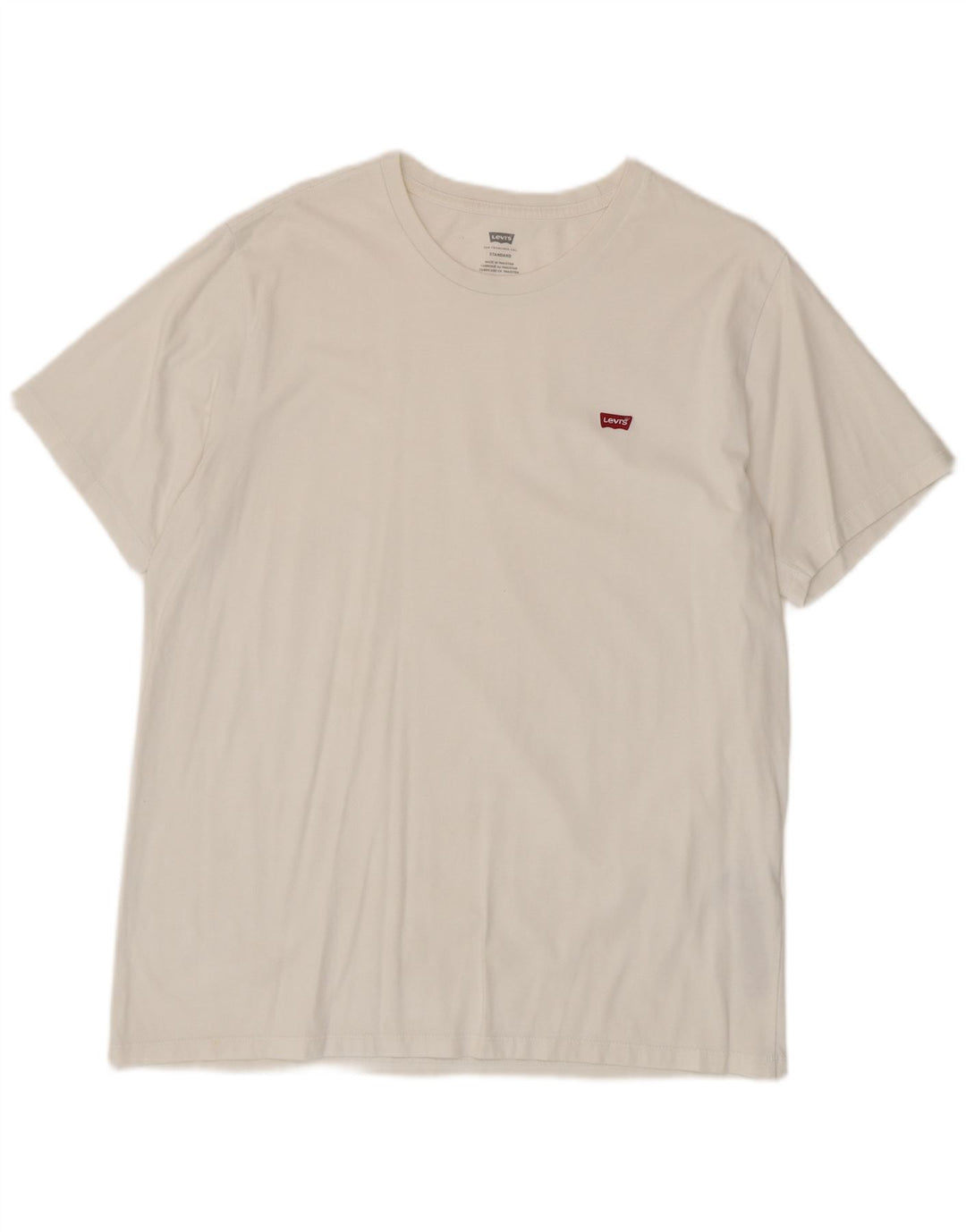 Camiseta masculina padrão Levi's Top grande de algodão branco
