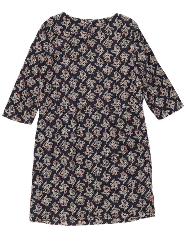 Vestido feminino Seasalt Cornwall UK 12 médio azul marinho floral