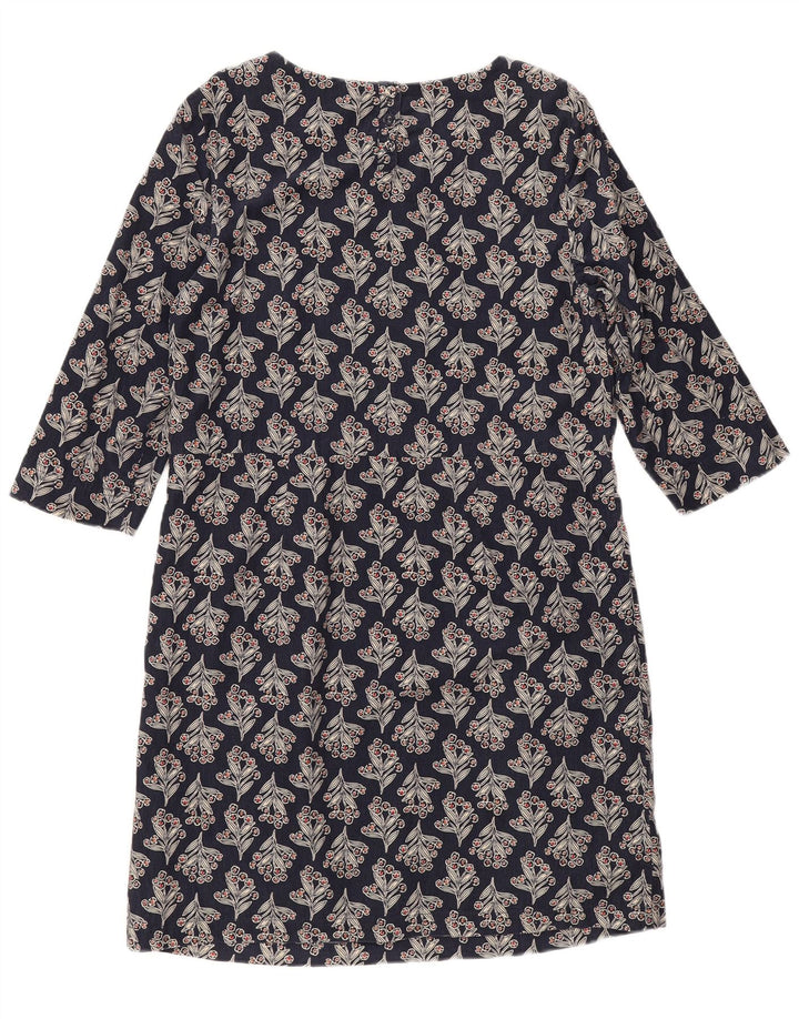 Vestido feminino Seasalt Cornwall UK 12 médio azul marinho floral