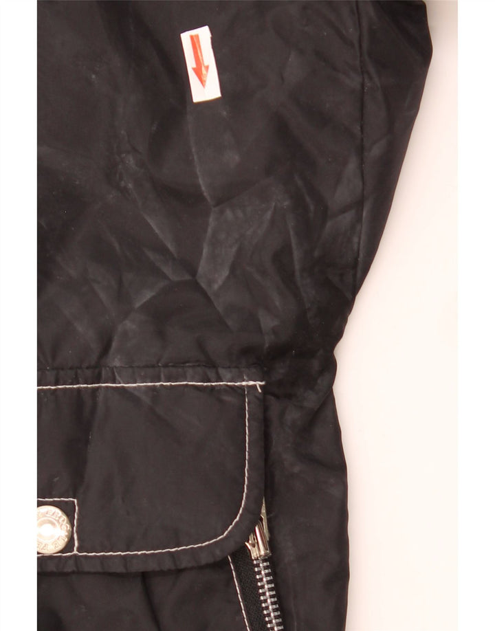 Jaqueta corta-vento masculina Le Frog com capuz UK 42 XL poliamida preta