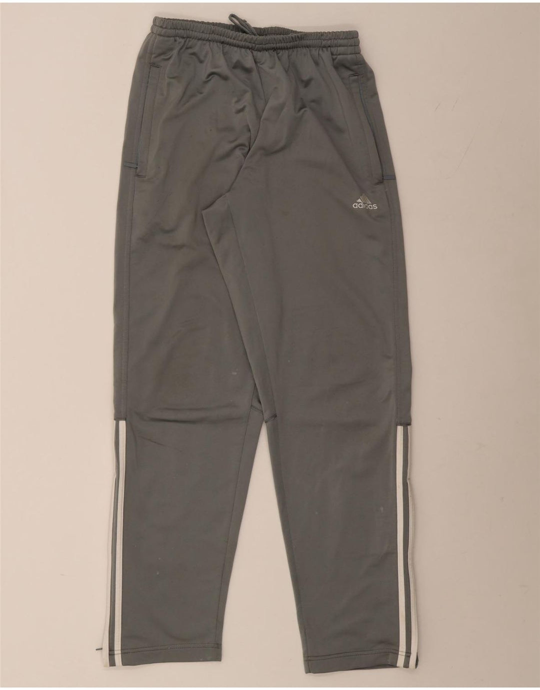 Calças de treino masculinas Adidas UK 36/38 pequenas cinza