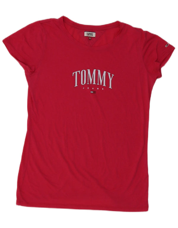 Camiseta feminina TOMMY HILFIGER com estampa gráfica UK 18 XL rosa