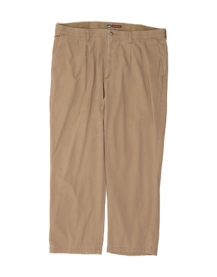 LEE Mens Custom Fit Pegged Chino Trousers W42 L30 Beige Cotton Vintage Lee and Second-Hand Lee from Messina Hembry 