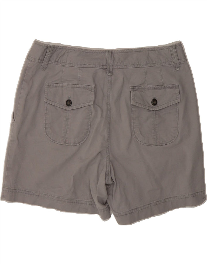 EDDIE BAUER Womens Seattle Chino Shorts US 12 Large W34  Grey Cotton Vintage Eddie Bauer and Second-Hand Eddie Bauer from Messina Hembry 