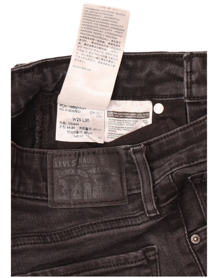 Calça jeans feminina Levi's 510 skinny W25 L30 cinza algodão clássico