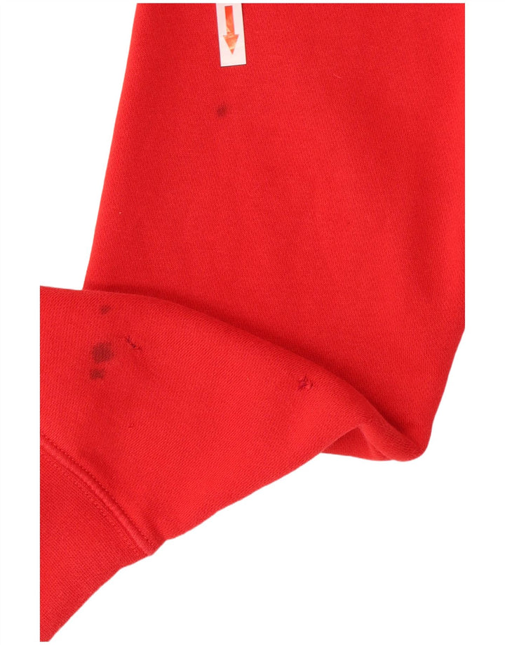 Nike Mens Hoodie Jumper Pequeno Algodão Vermelho