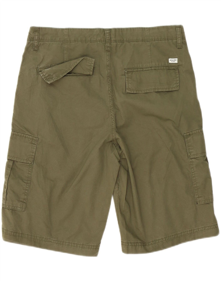 Shorts cargo masculino Jack & Jones médio W32 algodão cáqui