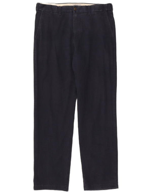 Calça chino masculina Marks & Spencer regular W36 L33 algodão azul marinho