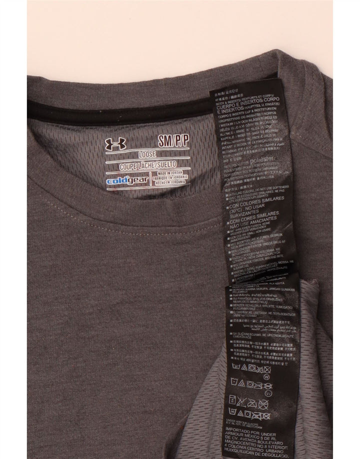 UNDER ARMOUR Camiseta masculina Cold Gear Top pequeno poliéster cinza