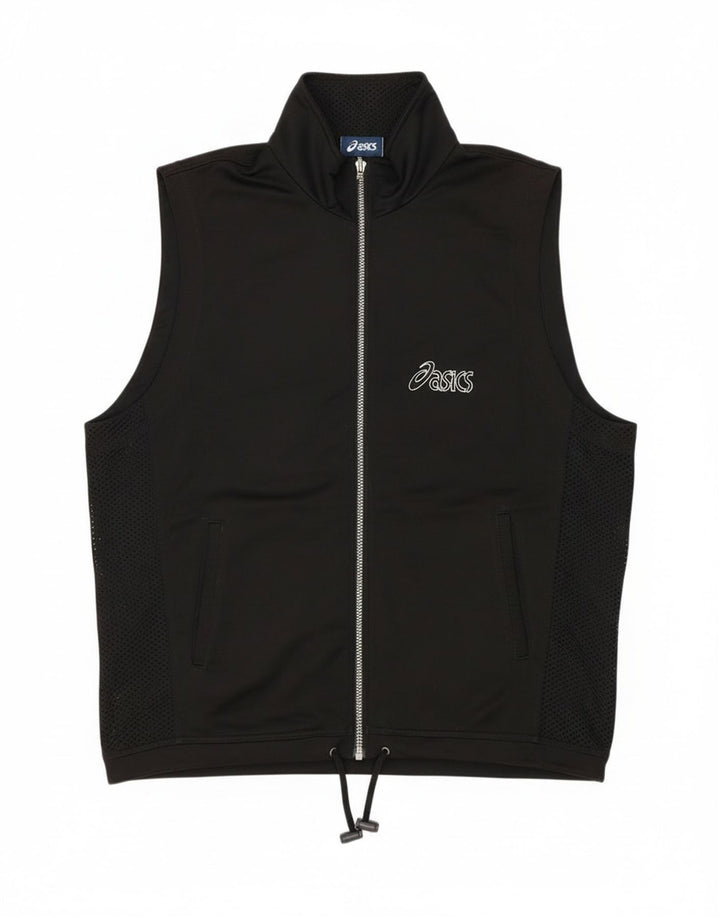 Asics Mens Graphic Mangas Treino Top Jaqueta Grande Preto