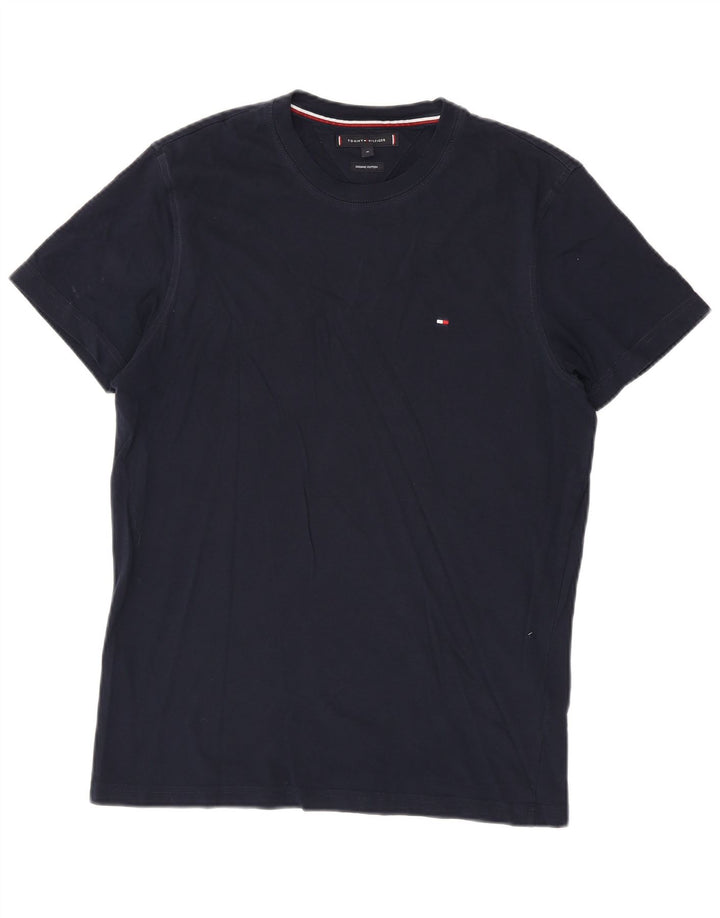 Camiseta masculina Tommy Hilfiger Top médio algodão azul marinho