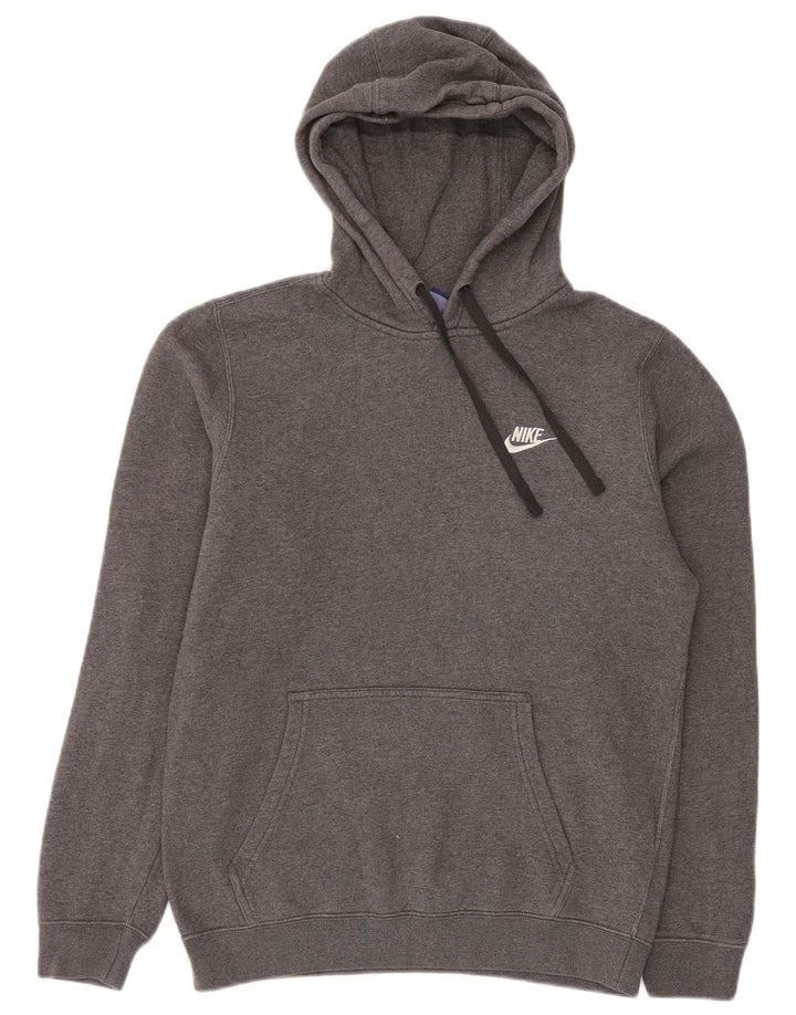 Nike Mens Hoodie Jumper Pequeno Algodão Cinza