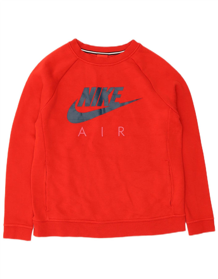 Nike feminino gráfico oversized moletom jumper reino unido 10 pequeno vermelho