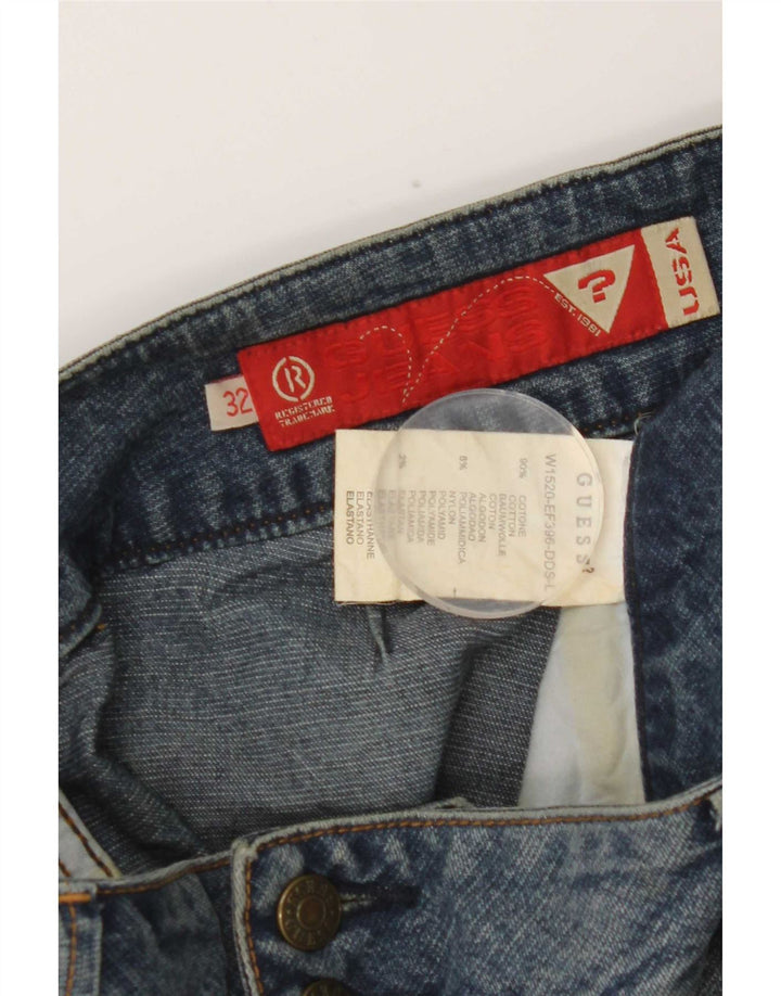 Guess Jeans Bootcut Feminino W32 L32 Azul Algodão