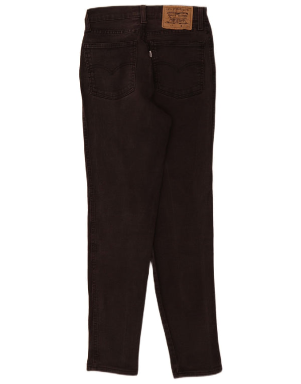 Calça jeans skinny feminina Levi's 498 cintura alta W27 L29 algodão marrom