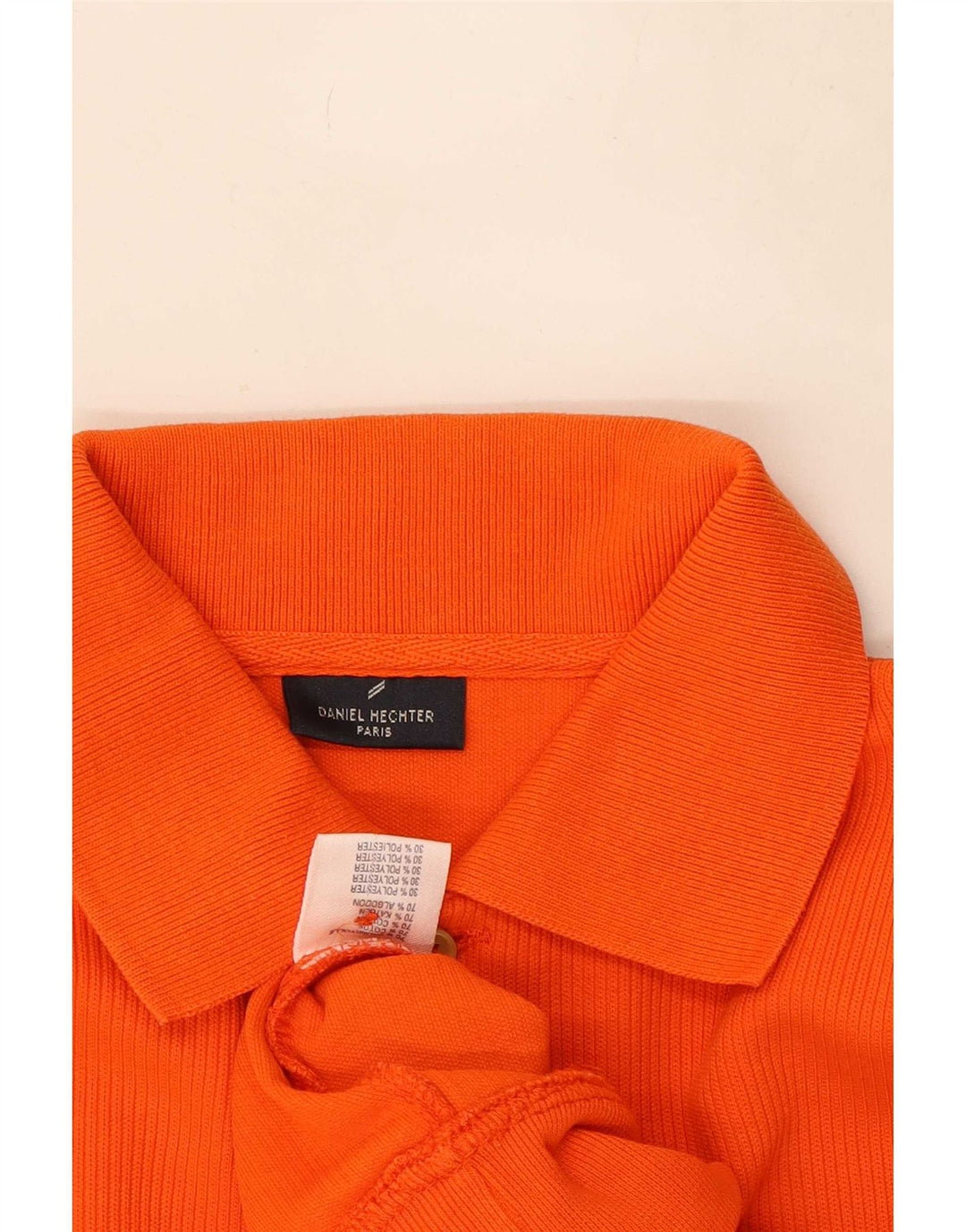 Suéter masculino Daniel Hechter com gola polo IT 50 algodão laranja médio
