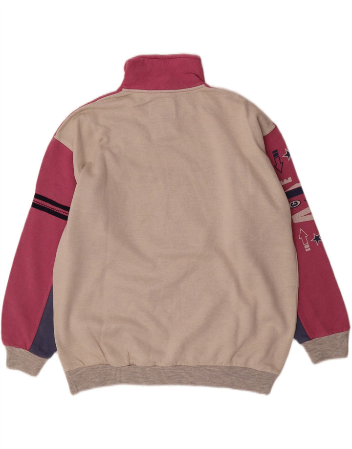 Suéter gráfico masculino da United, moletom médio off white colorblock