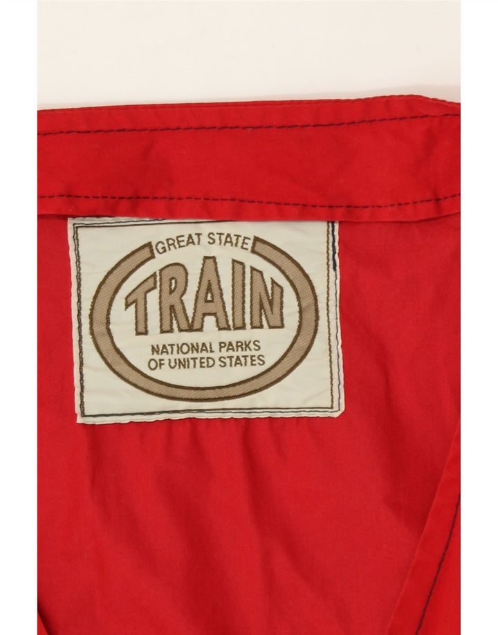 VINTAGE Mens Gilet UK 42 XL Red Cotton Vintage Vintage and Second-Hand Vintage from Messina Hembry 