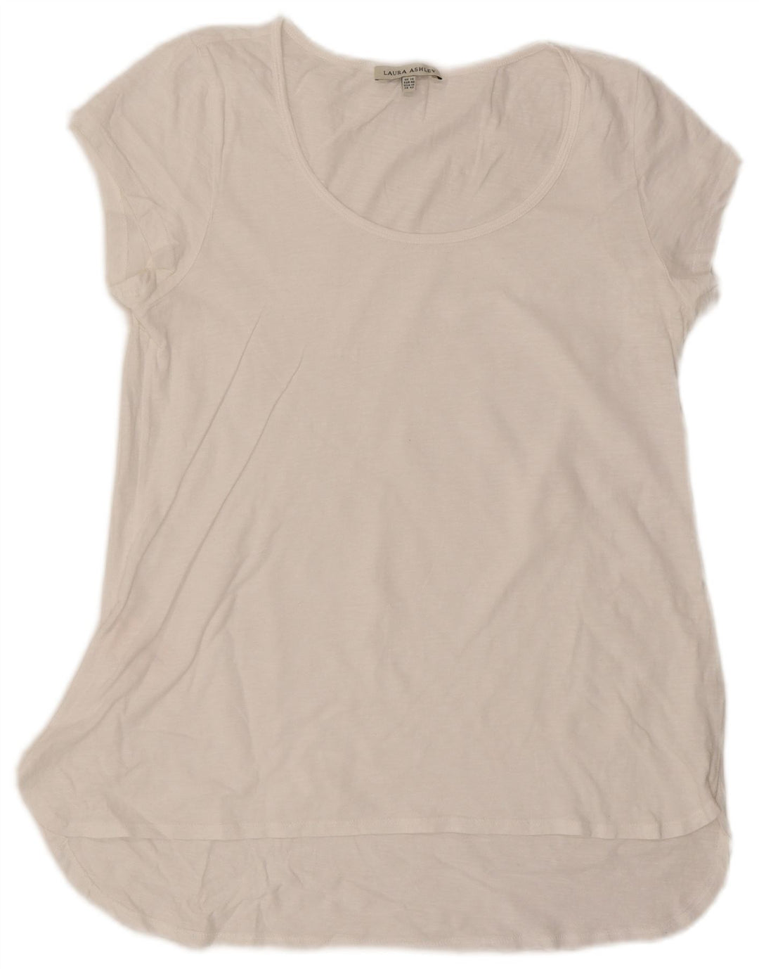 Túnica feminina Laura Ashley Reino Unido 14 grande algodão branco