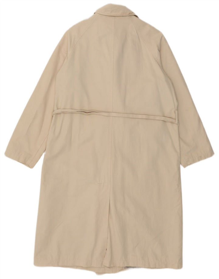 Zara Womens Trench Coat UK 14 Algodão Bege Médio