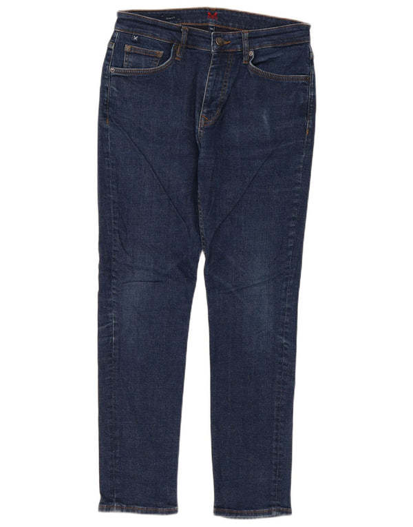Crew Clothing Masculino Slim Jeans W32 L29 Azul Marinho Algodão