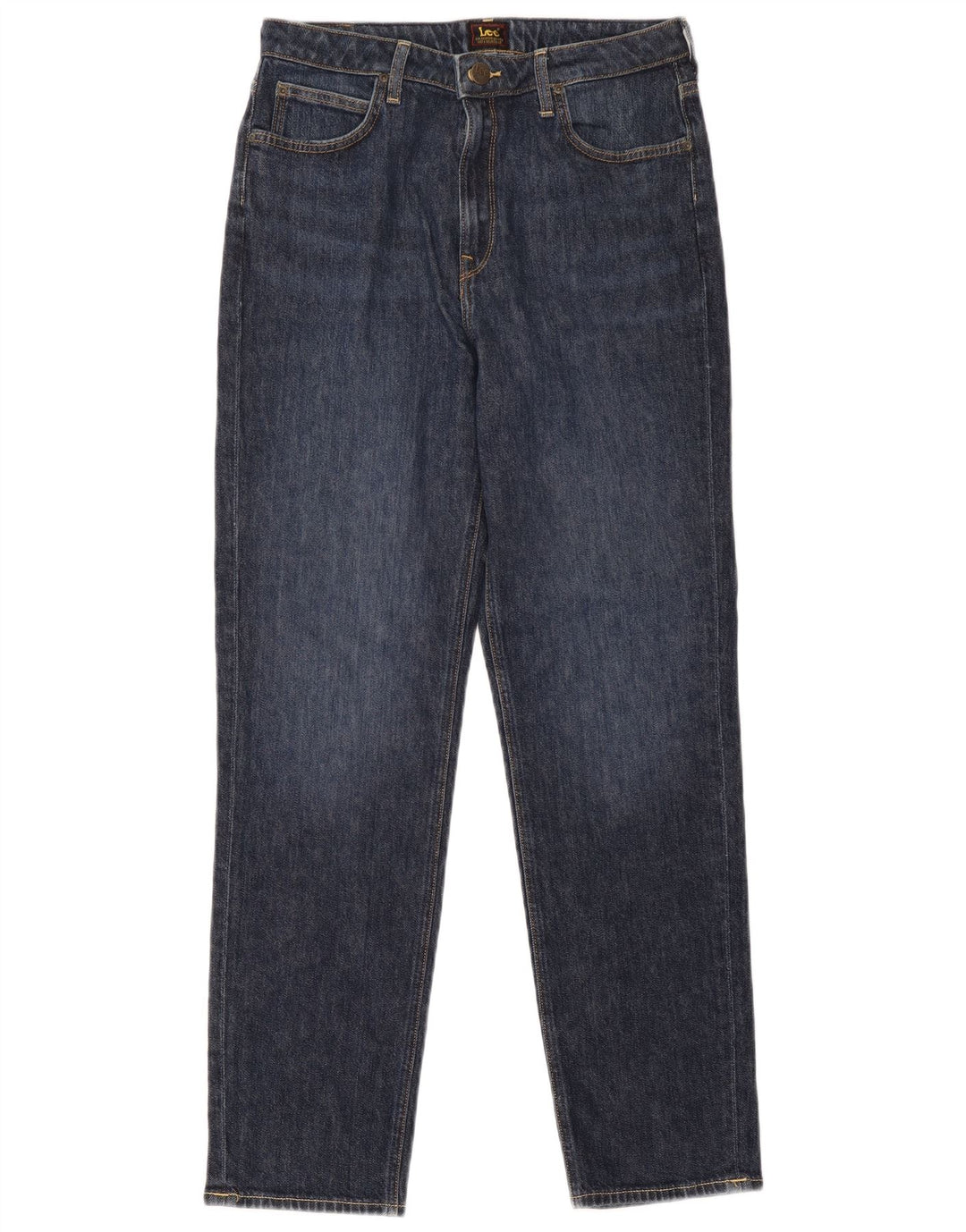 Lee Womens Carol Straight Jeans W30 L35 Azul Marinho Algodão