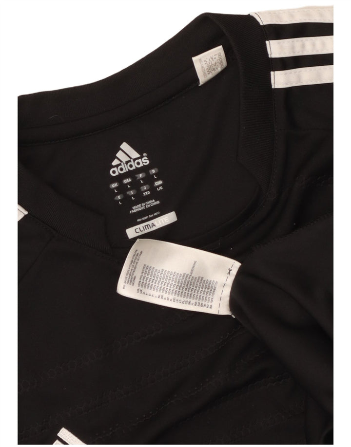 Adidas Mens Climalite Camiseta Top Grande Poliéster Preto