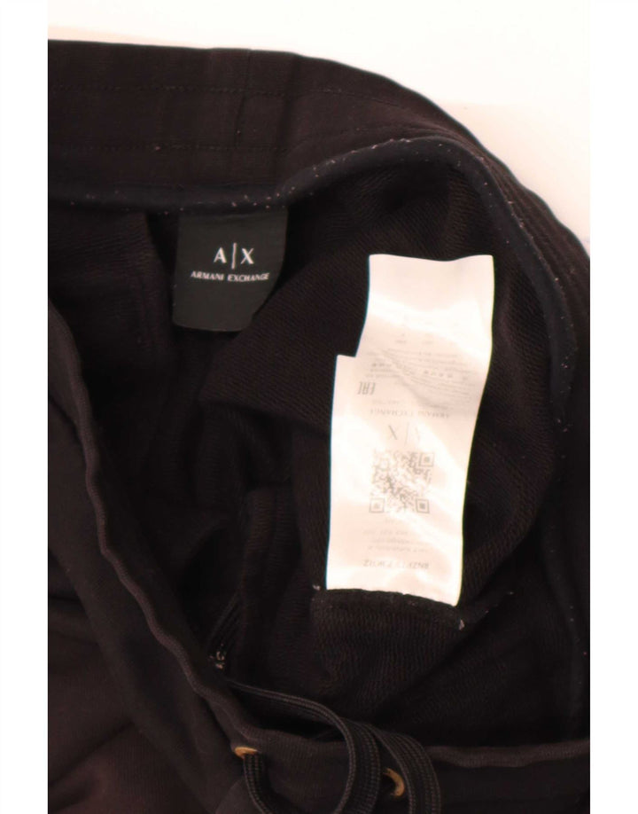 Calça de treino masculina Armani Exchange joggers pequeno algodão preto